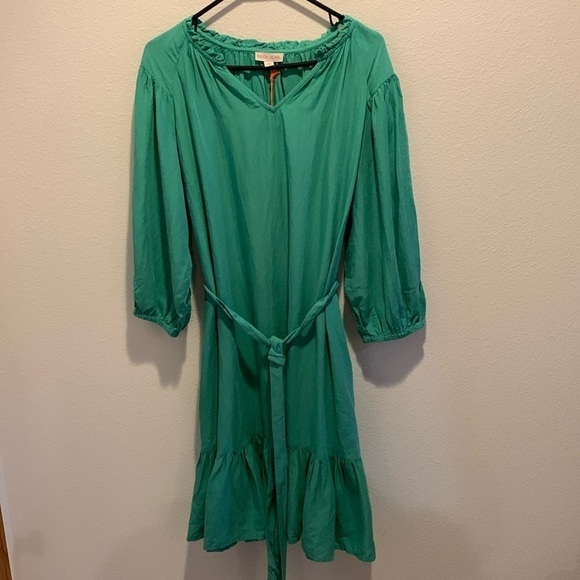 NWT Knox Rose Light Green Spring/Summer Midi Dress. Slip On with belted waist. M - Picture 2 of 10